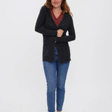 Cardigan Doffy Hood Black - ECRU