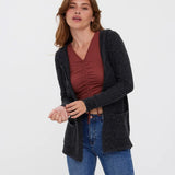 Cardigan Doffy Hood Black - ECRU