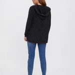 Cardigan Doffy Hood Black - ECRU