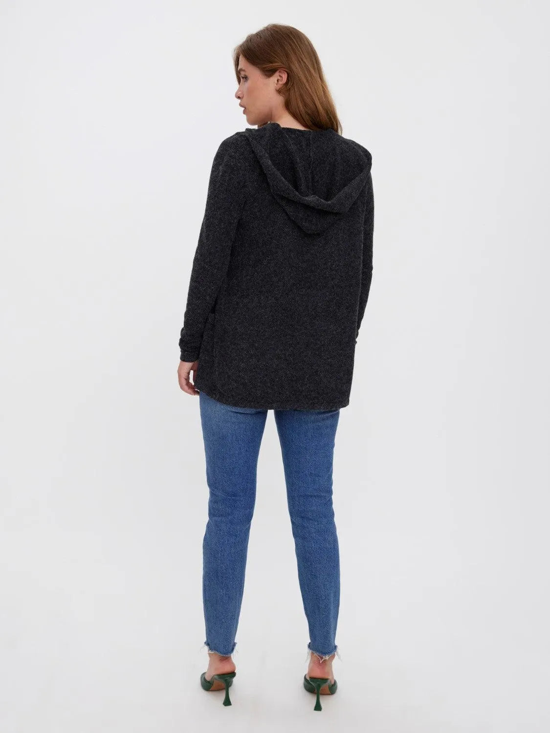 Cardigan Doffy Hood Black - ECRU