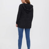 Cardigan Doffy Hood Black - ECRU