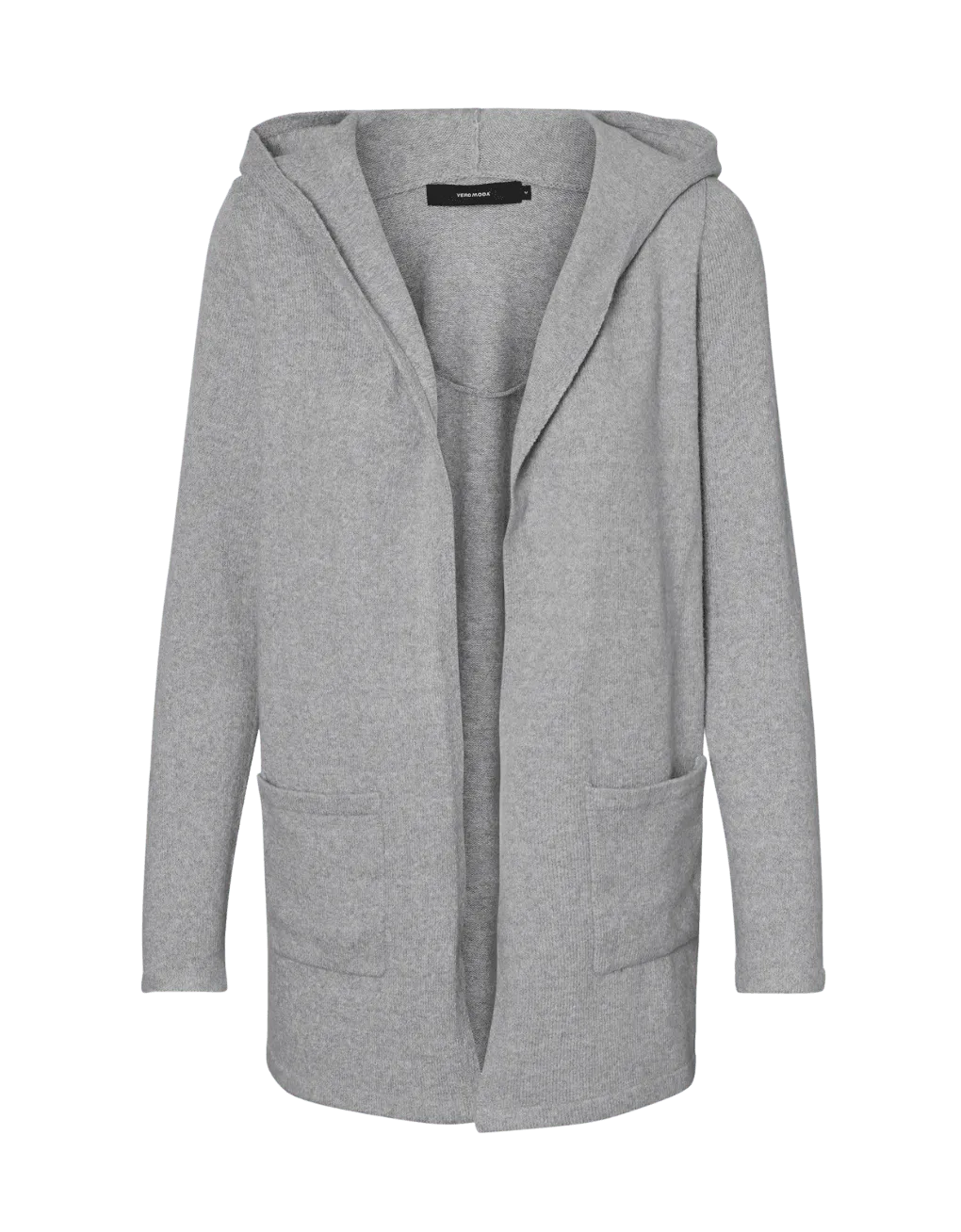 Cardigan Doffy Hood Grey Melange - ECRU