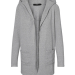 Cardigan Doffy Hood Grey Melange - ECRU