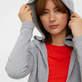 Cardigan Doffy Hood Grey Melange - ECRU