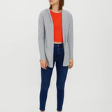 Cardigan Doffy Hood Grey Melange - ECRU