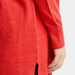 Cárdigan ICHI de punto Alpa Poppy Red - ECRU