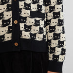 Cardigan Iggesund Pepita Cats Oat White - ECRU