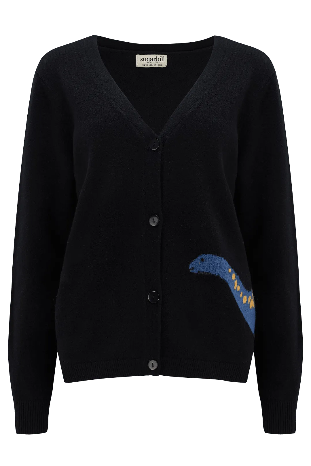 Cárdigan Jennifer Negro, Dino Pop - ECRU