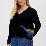 Cárdigan Jennifer Negro, Dino Pop - ECRU