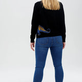 Cárdigan Jennifer Negro, Dino Pop - ECRU