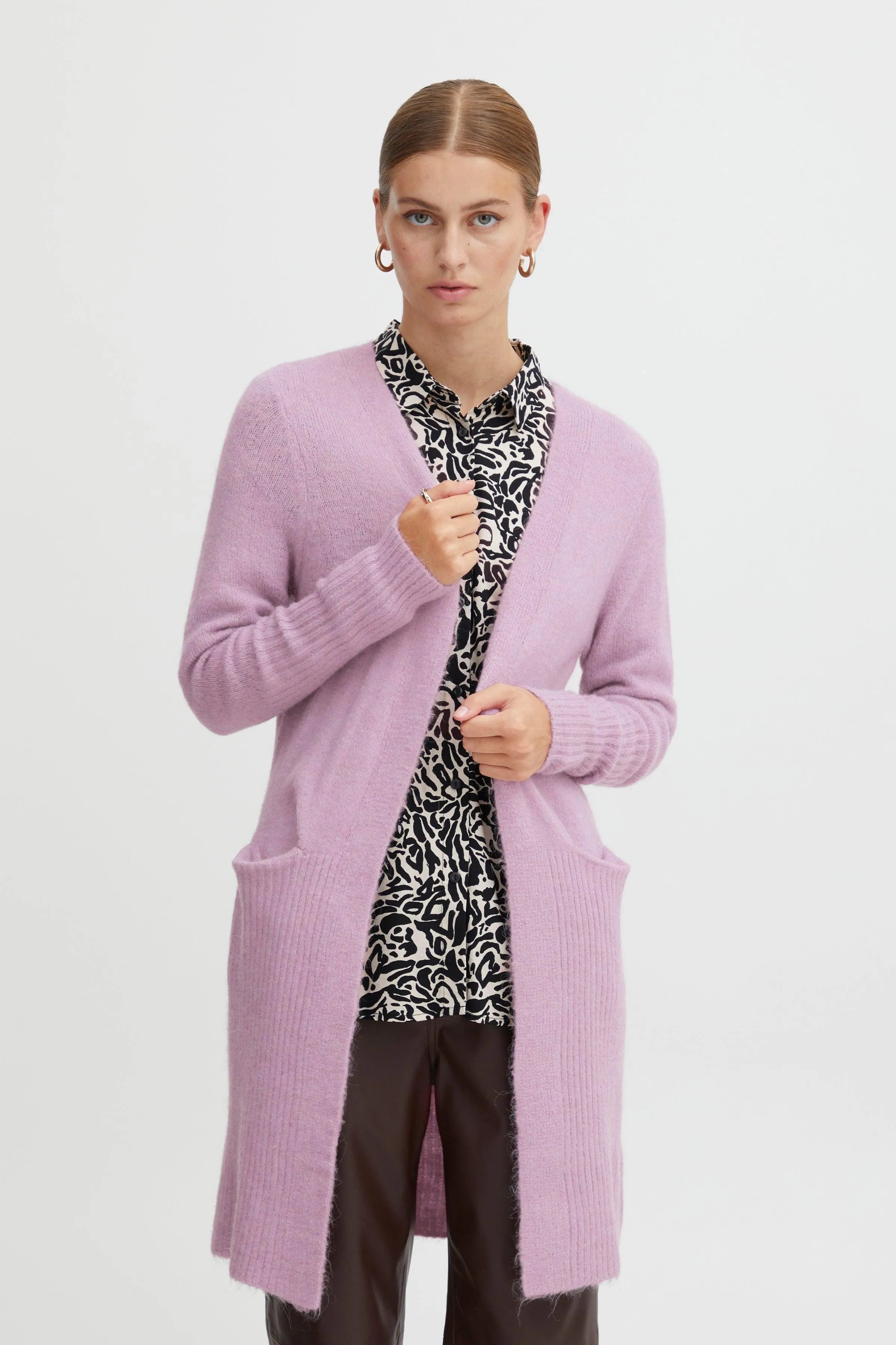 Cardigan Kamara Smoky Grape - ECRU