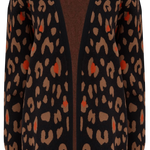 Cárdigan Leanne Negro, Color Pop Leopard - ECRU