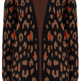 Cárdigan Leanne Negro, Color Pop Leopard - ECRU