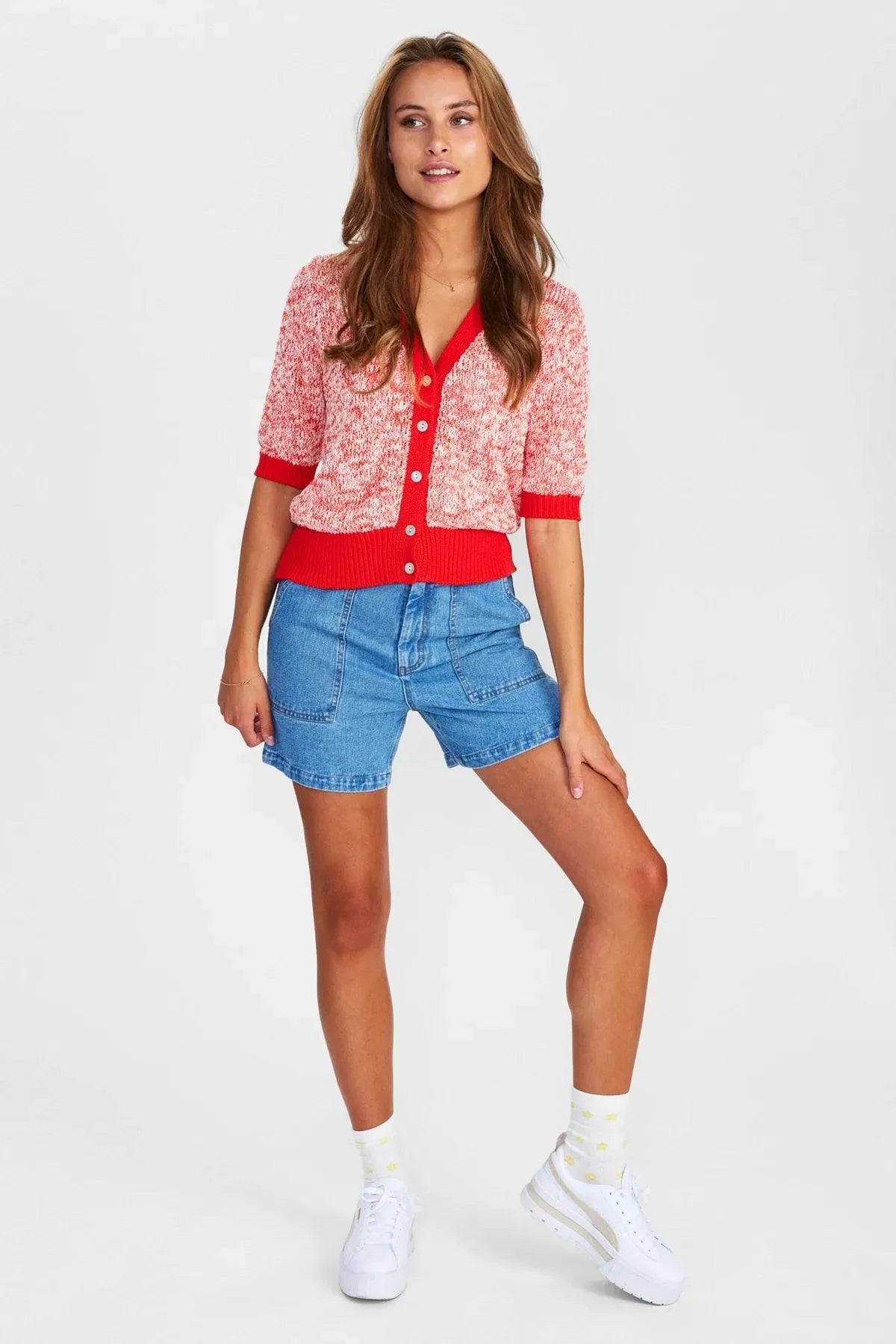 Cardigan Nümph Nunina Chery Tomato - ECRU