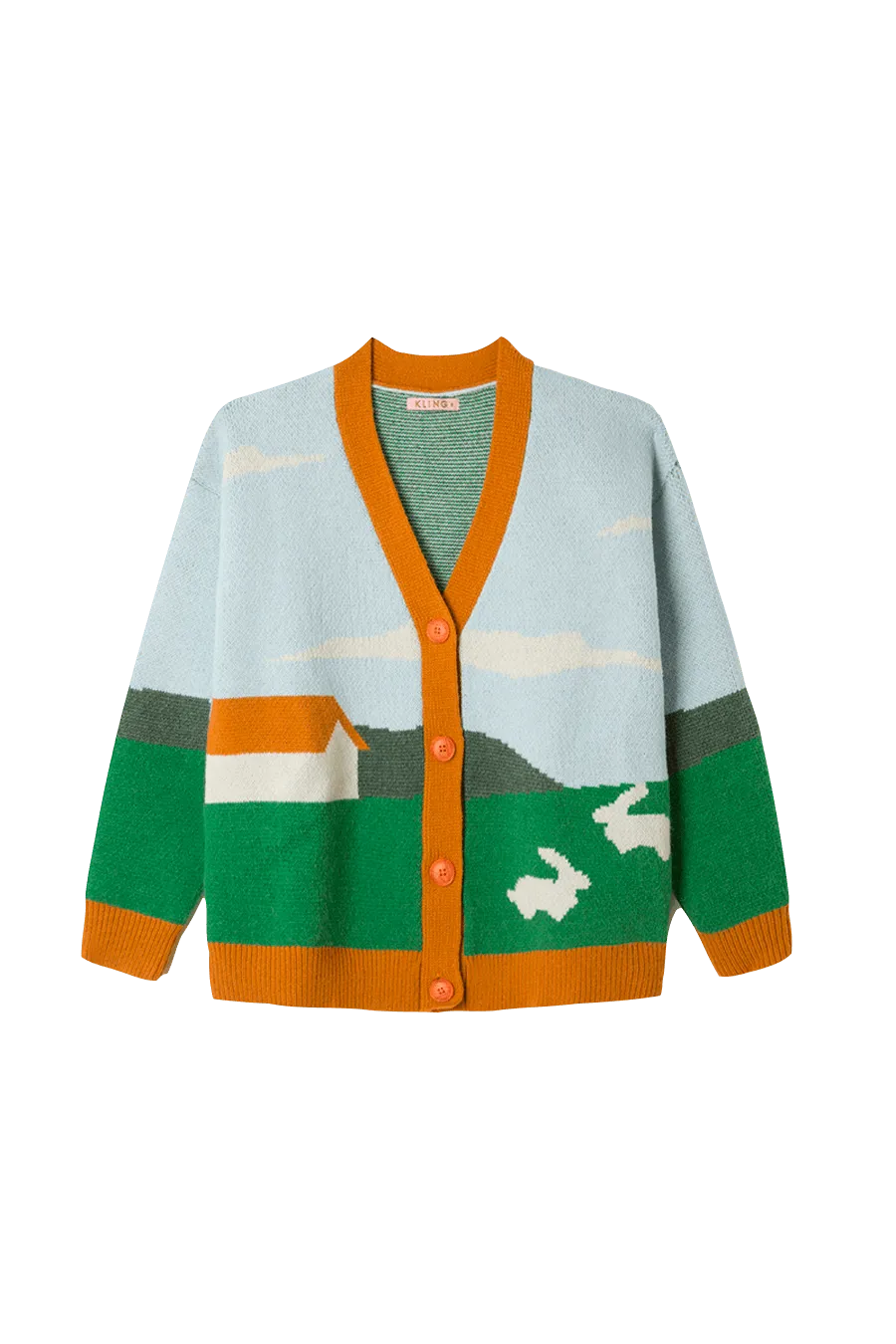 Cardigan Oversize Paisaje - ECRU
