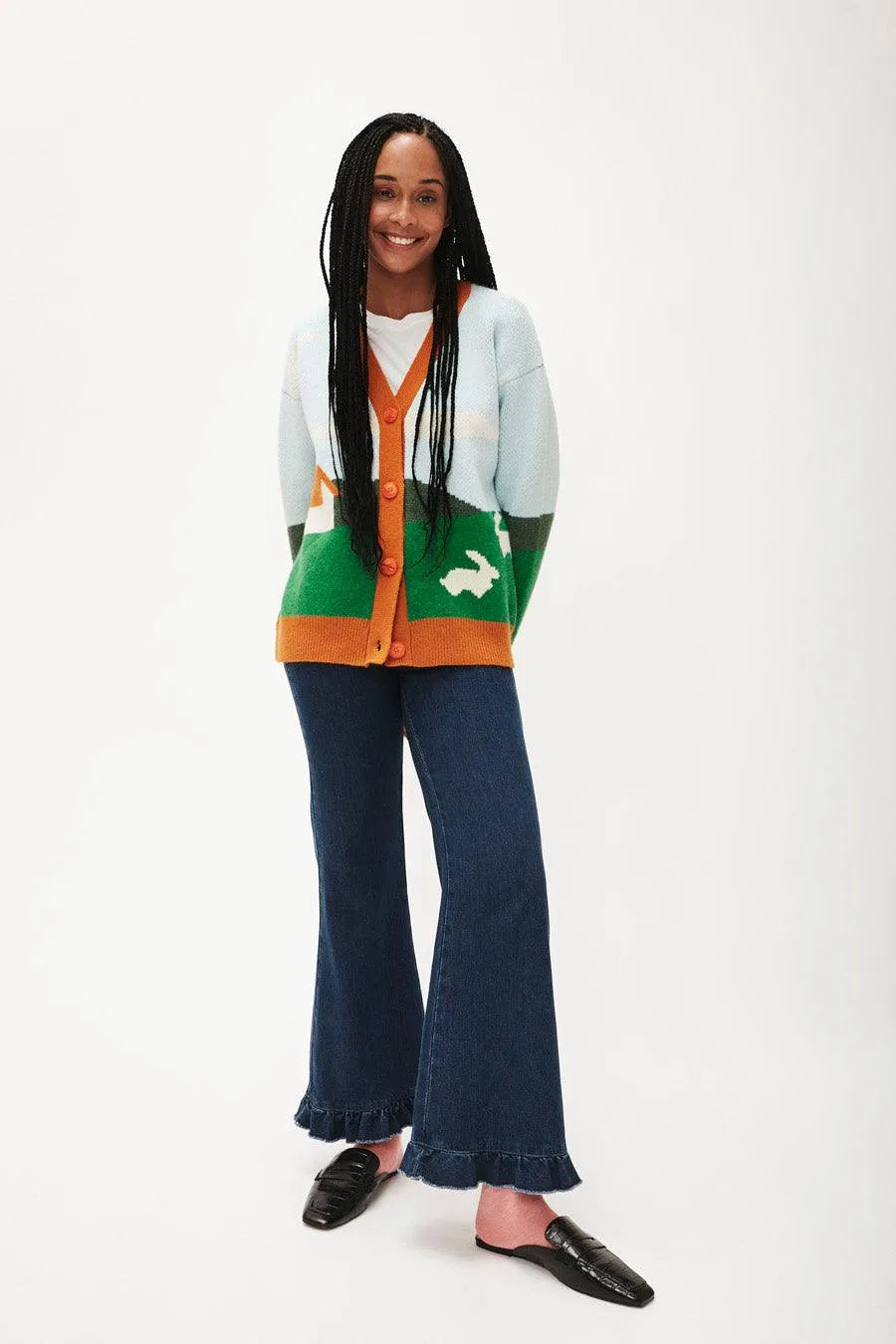 Cardigan Oversize Paisaje - ECRU