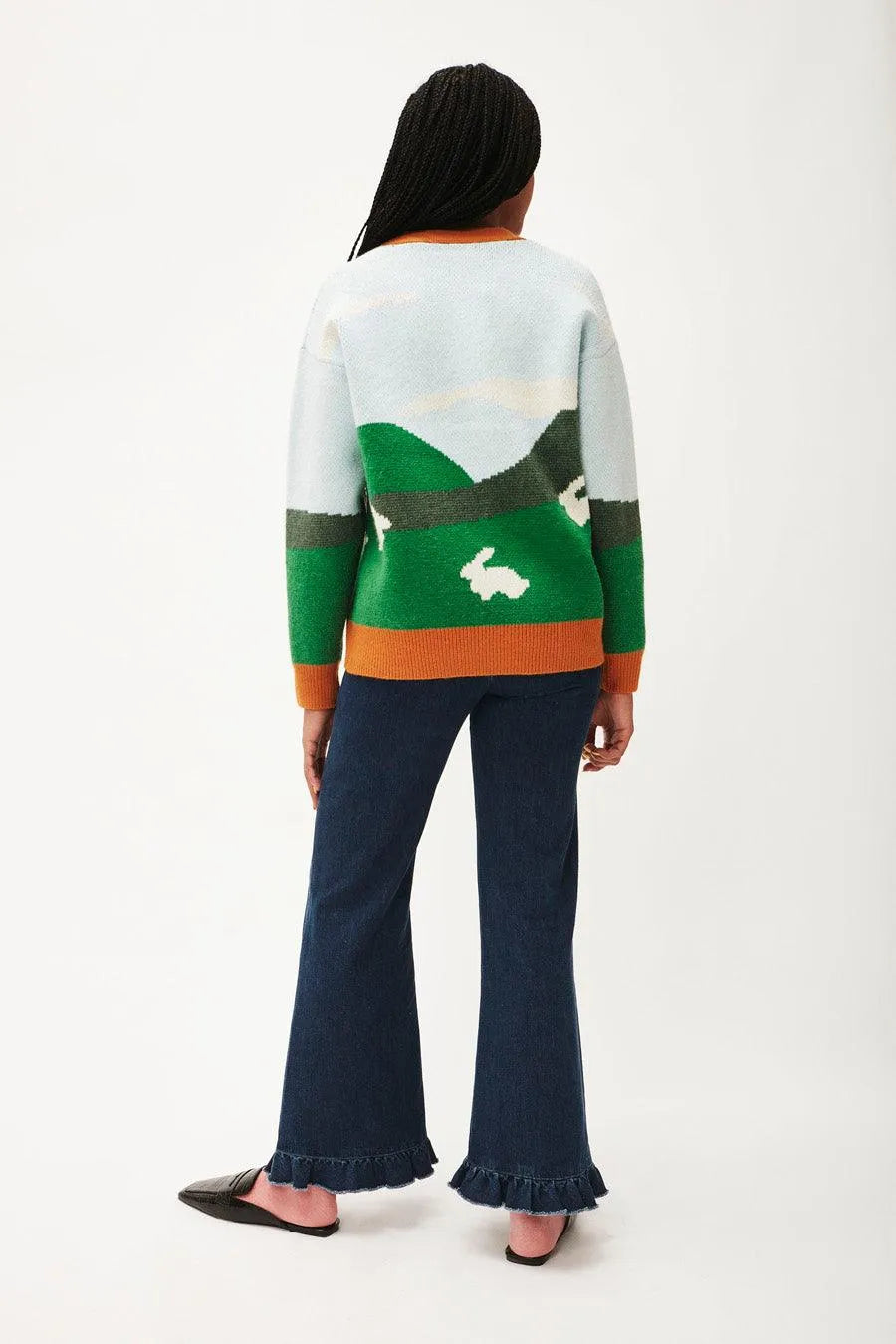 Cardigan Oversize Paisaje - ECRU