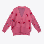 Cardigan Punto Cerezas - ECRU