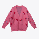 Cardigan Punto Cerezas - ECRU