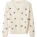 Cardigan punto ojos - ECRU