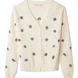 Cardigan punto ojos - ECRU