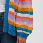 Cárdigan Yvette Multi, Rayas de colores - ECRU
