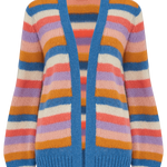 Cárdigan Yvette Multi, Rayas de colores - ECRU