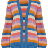 Cárdigan Yvette Multi, Rayas de colores - ECRU