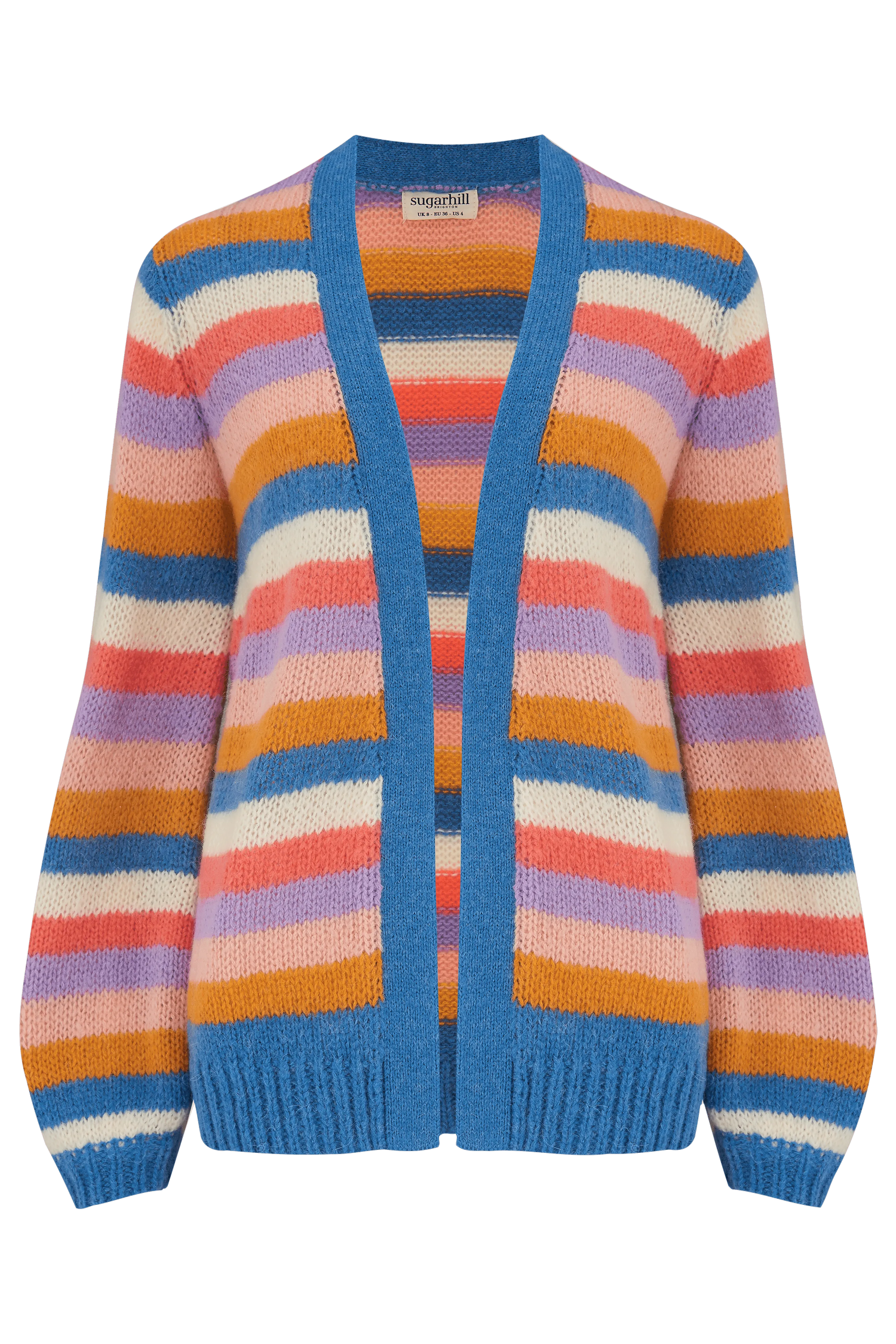 Cárdigan Yvette Multi, Rayas de colores - ECRU