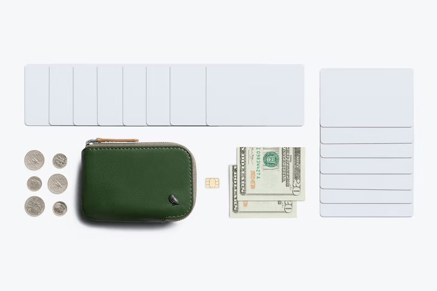 Cartera Card Pocket Ranger Green - ECRU