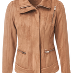 Cazadora de Ante con Cuello - ECRU