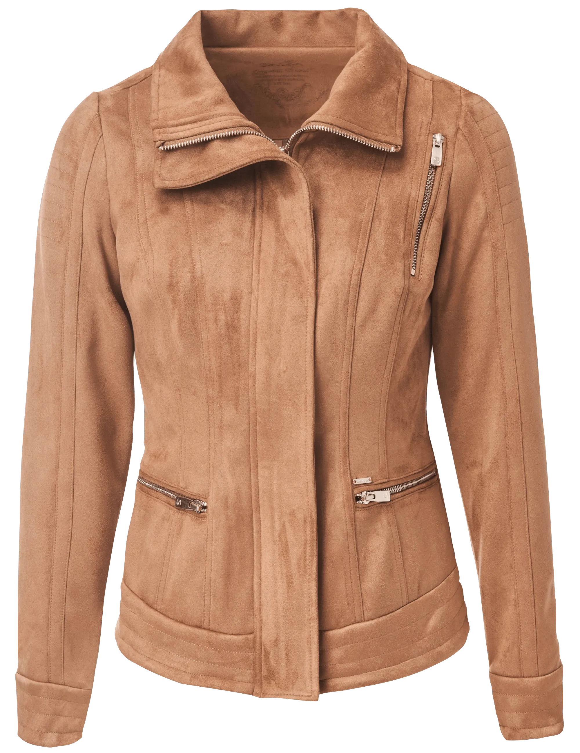 Cazadora de Ante con Cuello - ECRU