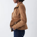 Cazadora de Ante con Cuello - ECRU