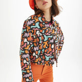 Cazadora estampada vaquera - ECRU