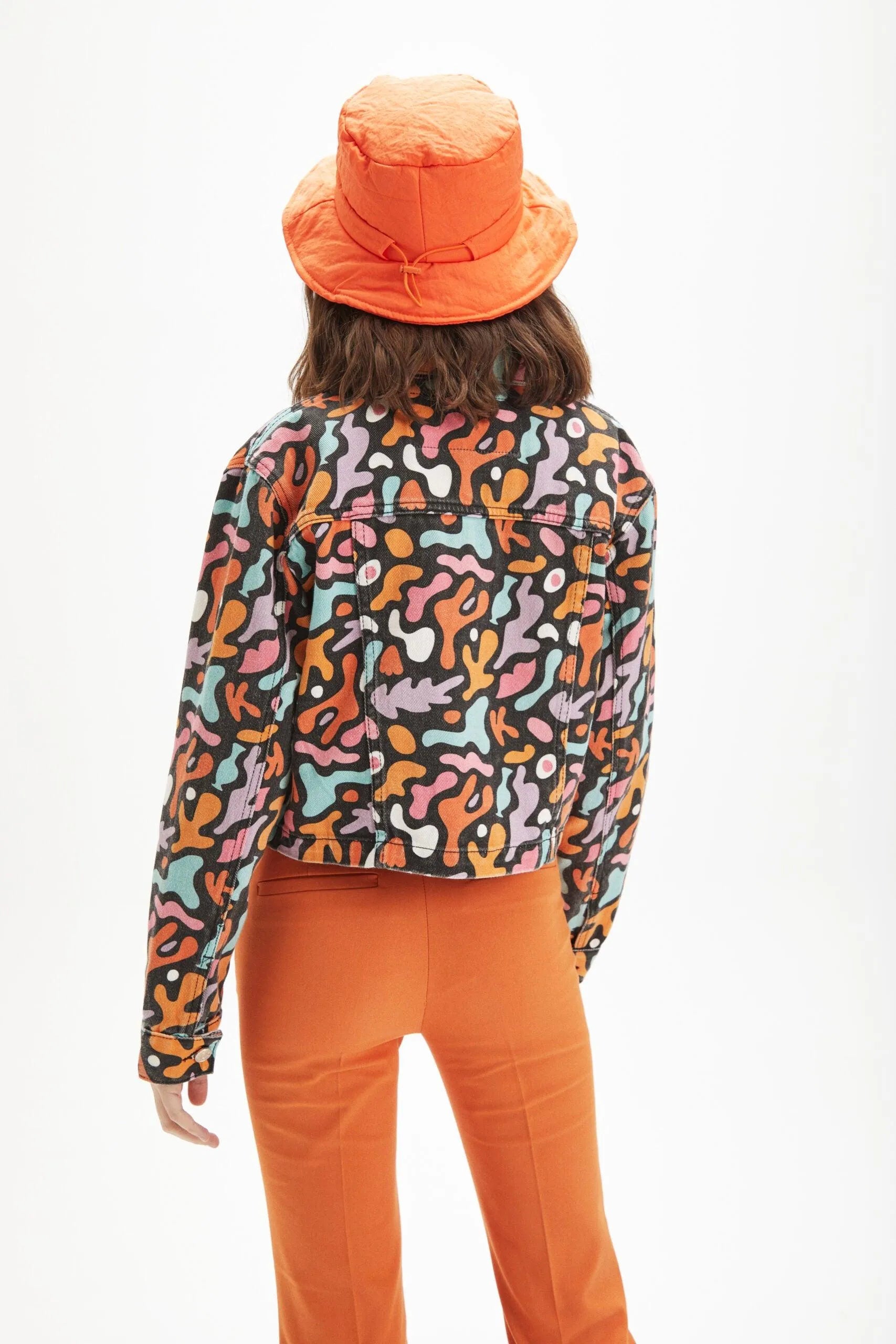 Cazadora estampada vaquera - ECRU