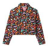 Cazadora estampada vaquera - ECRU