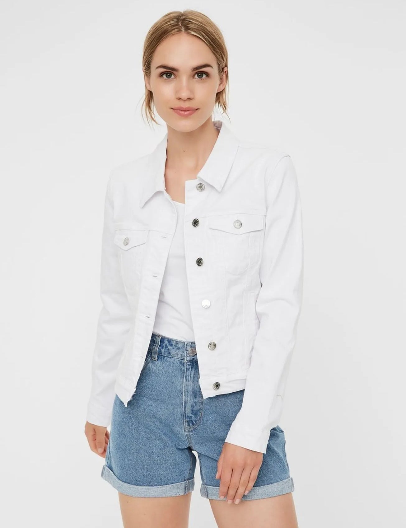 Cazadora Vaquera Blanca - ECRU