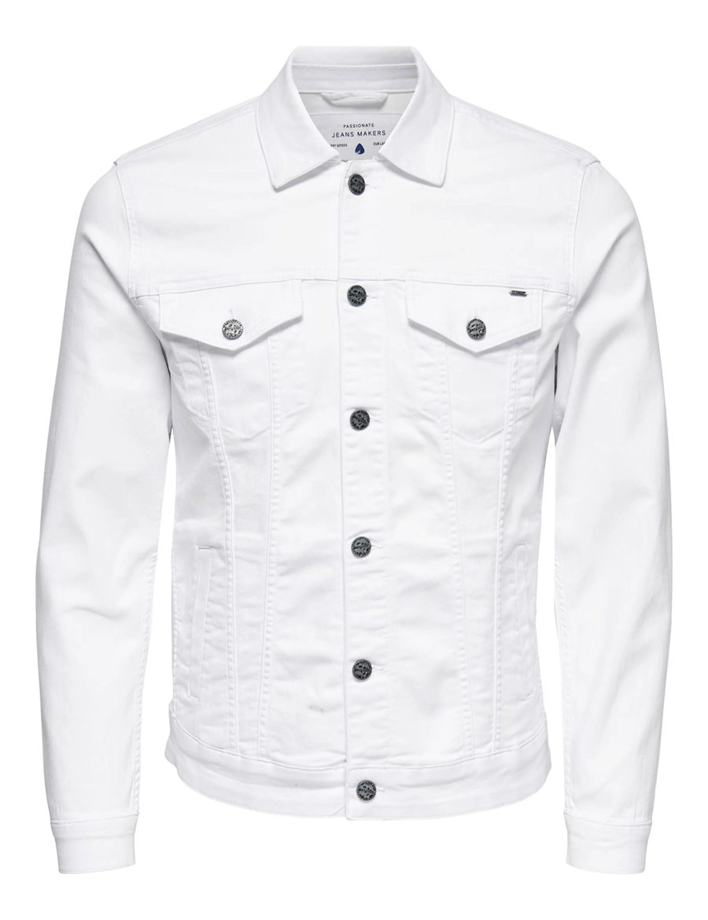 Cazadora Vaquera Blanca Coin - ECRU