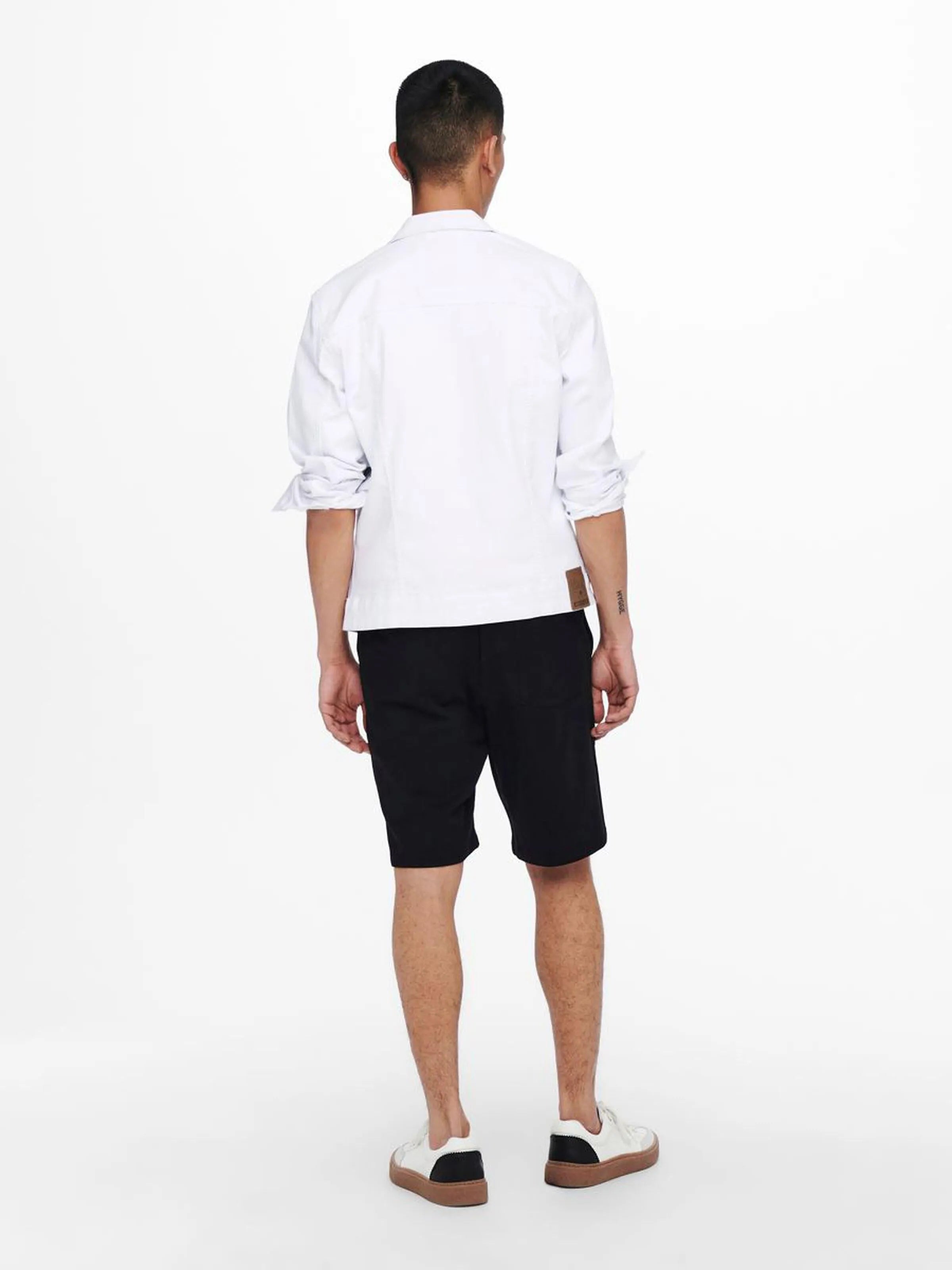 Cazadora Vaquera Blanca Coin - ECRU