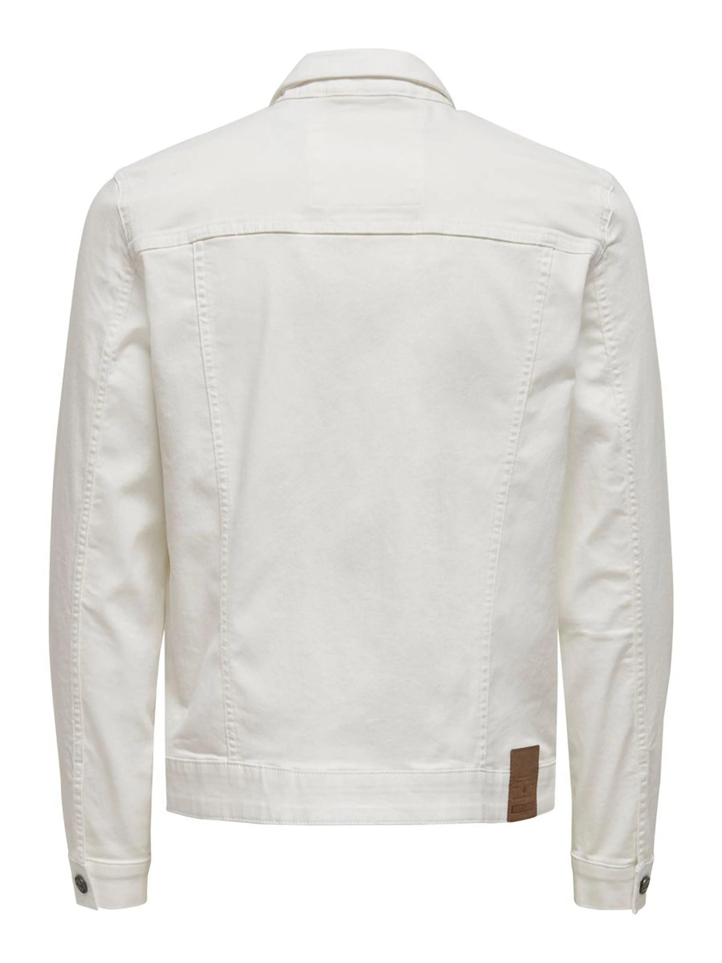 Cazadora Vaquera Blanca Coin - ECRU