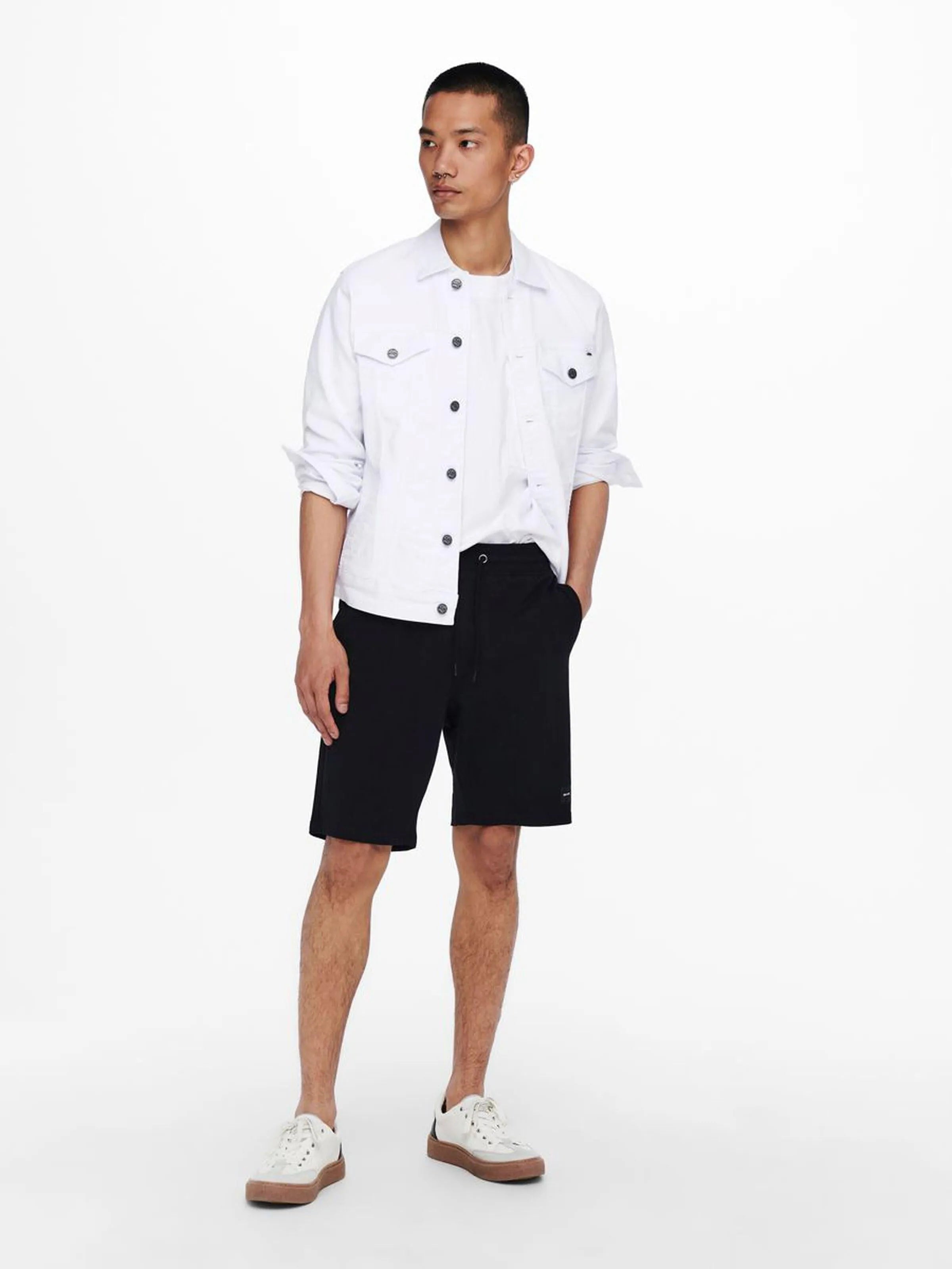 Cazadora Vaquera Blanca Coin - ECRU