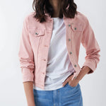 Cazadora vaquera con teñido - ECRU