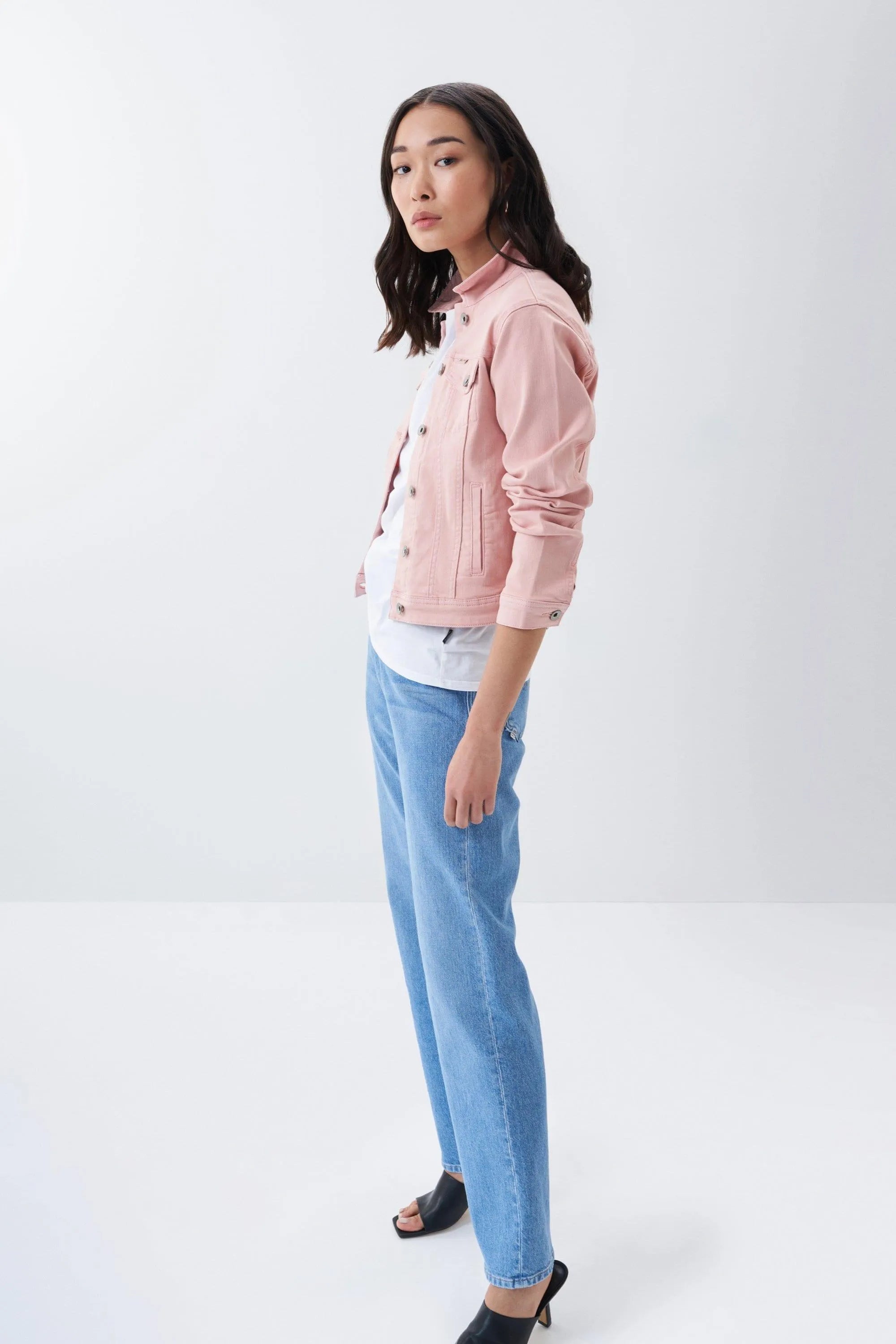 Cazadora vaquera con teñido - ECRU