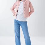 Cazadora vaquera con teñido - ECRU