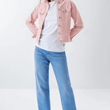 Cazadora vaquera con teñido - ECRU