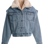 Cazadora vaquera oversize multifunción - ECRU