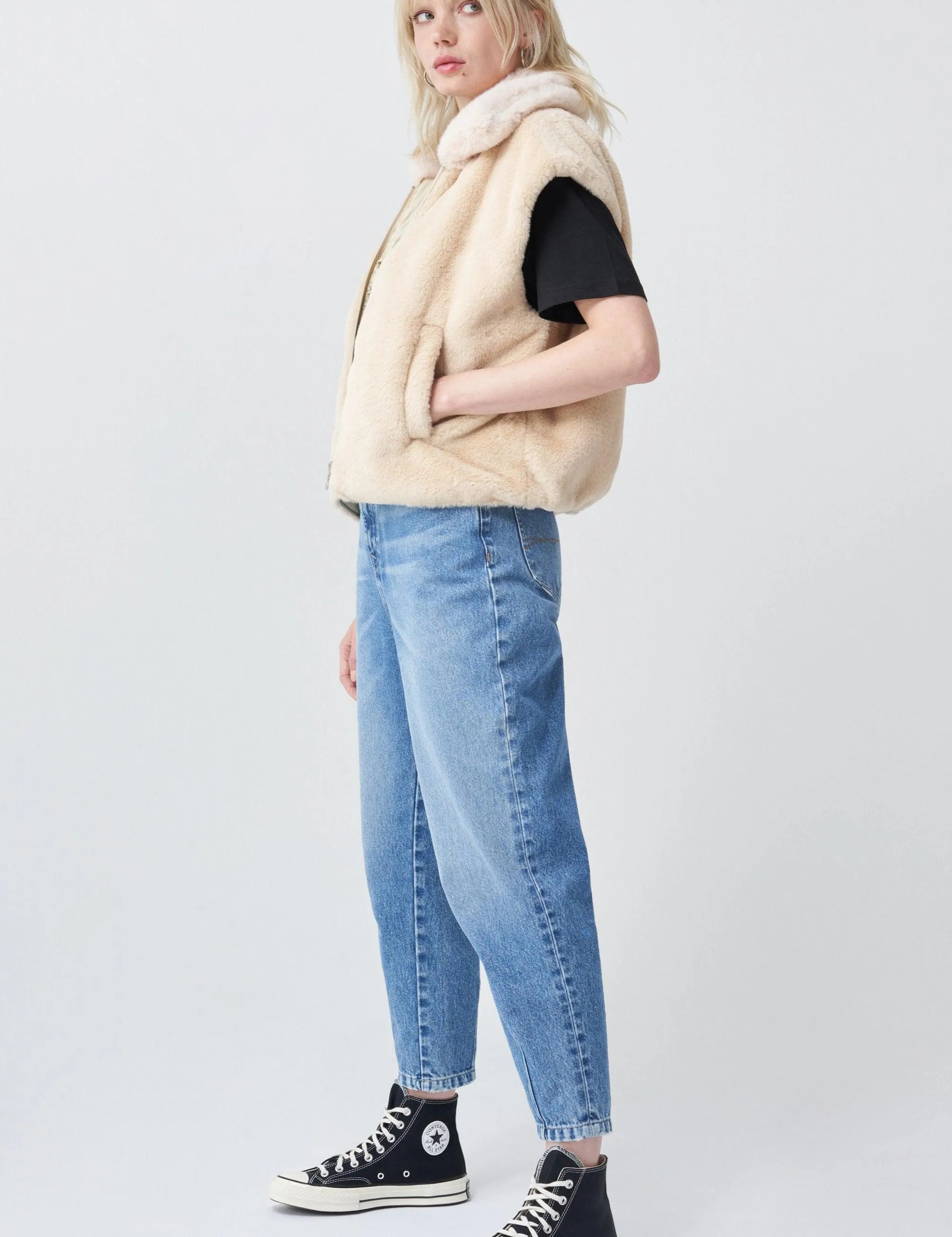 Cazadora vaquera oversize multifunción - ECRU