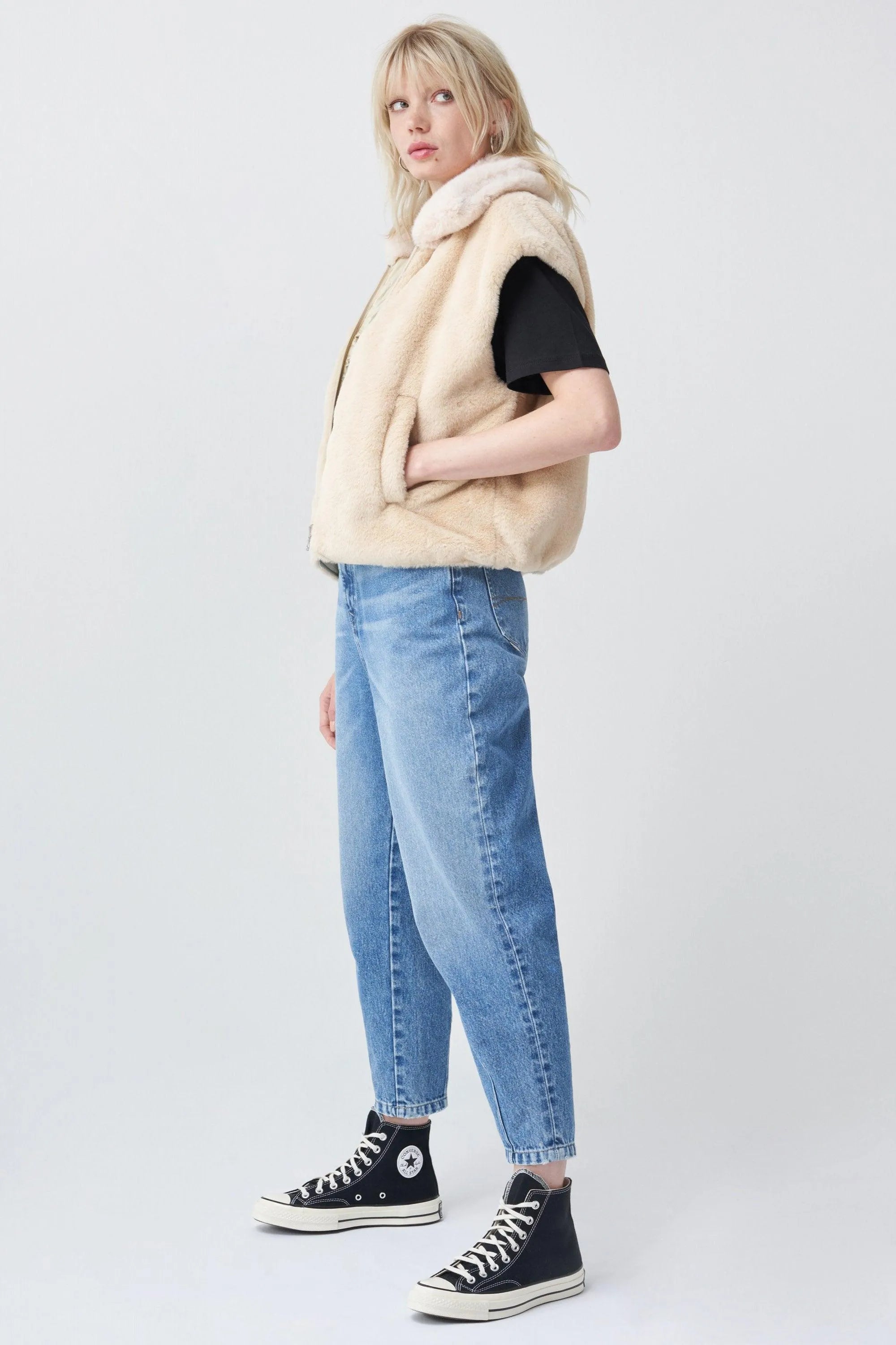 Cazadora vaquera oversize multifunción - ECRU