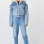 Cazadora vaquera oversize multifunción - ECRU