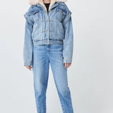 Cazadora vaquera oversize multifunción - ECRU